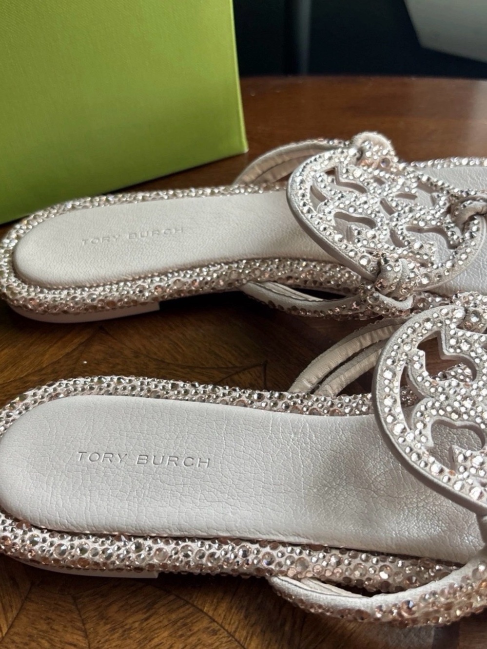 Tory Burch Miller Crystal Knotted Sandals in Rose Gold Pink 9 - Picture 9 of 12